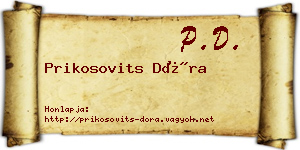 Prikosovits Dóra névjegykártya